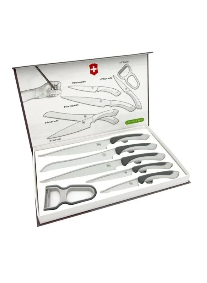 SWISS 6-Piece Swiss Precision Knife Set – Ultra-Sharp Stainless Steel for Ramadan Iftar Prep - Image 2